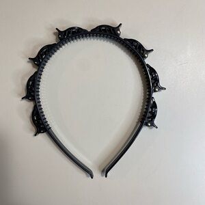 Women’s Double Row Hair Claw Headband Black